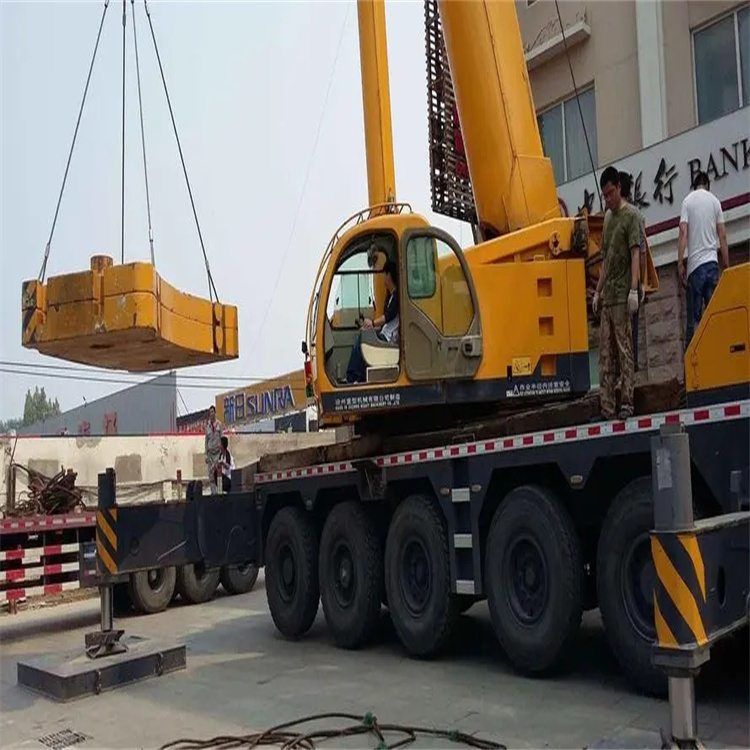 杭州富阳当地吊车出租|机器吊装|75吨|工厂搬迁服务